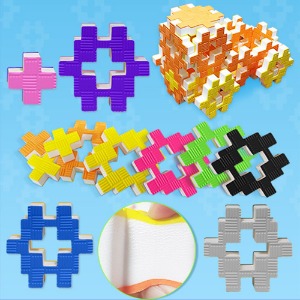 어린이날 EVA 사각 십자 블럭 퍼즐 장난감 조립 100PS